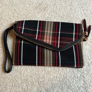 Fabric henri bendel clutch